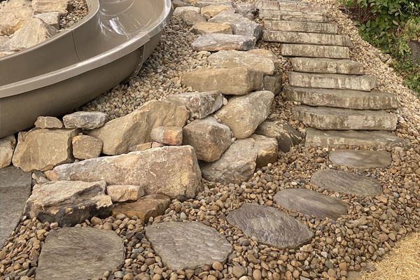 stone steps and pathway